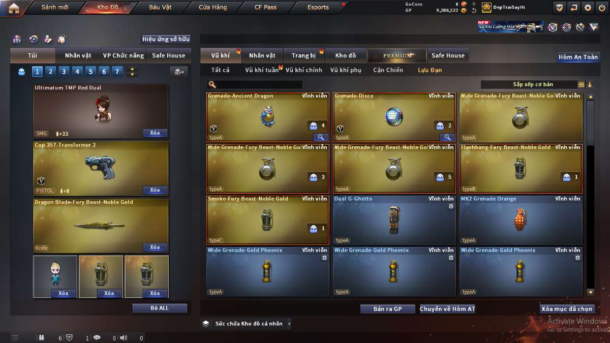 shop acc cf uy tin gia re